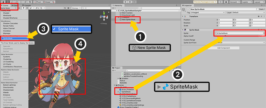 voks Resistente spiller Applying Sprite Mask